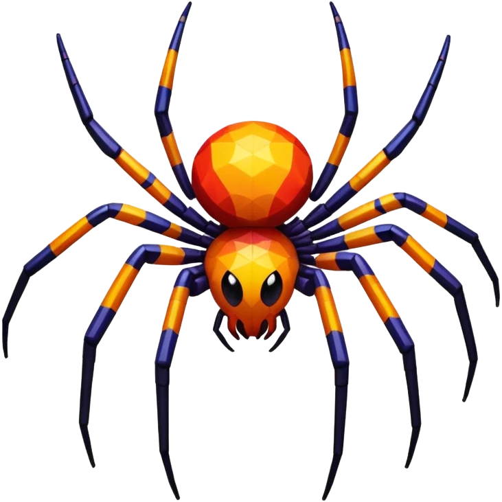 pixelated colorful spider emoji