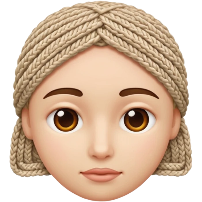 face look like knitted emoji