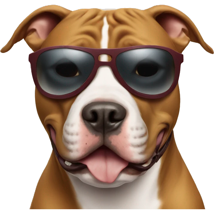 Pitbull wearing sunglasses emoji