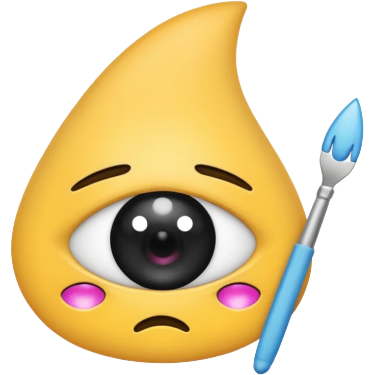 kawaii pincel con ojos emoji