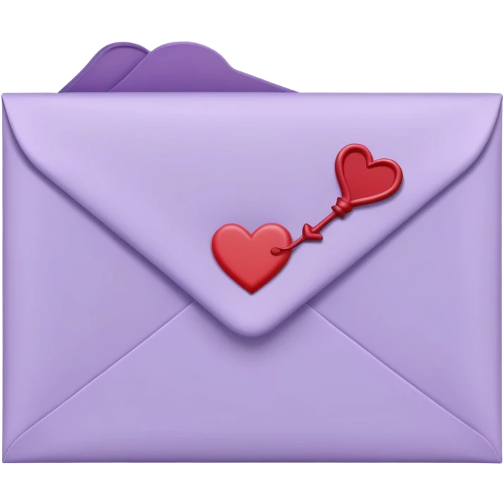 Light purple romantic letter emoji