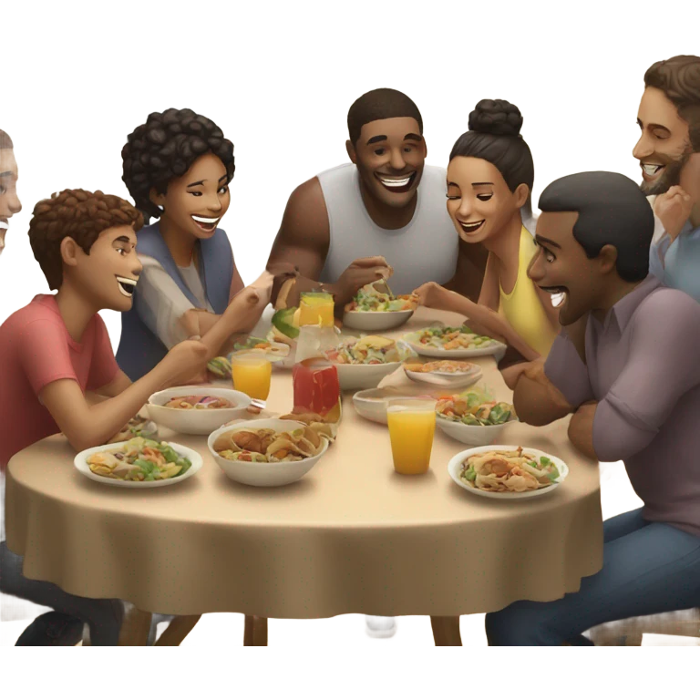 Dining with friends  emoji