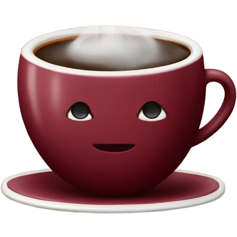 Burgundy cup of coffee  emoji