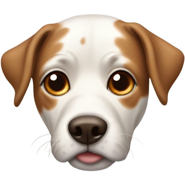 Dog with brown spots around eyes emoji
