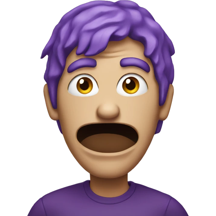 Purple mad face  emoji