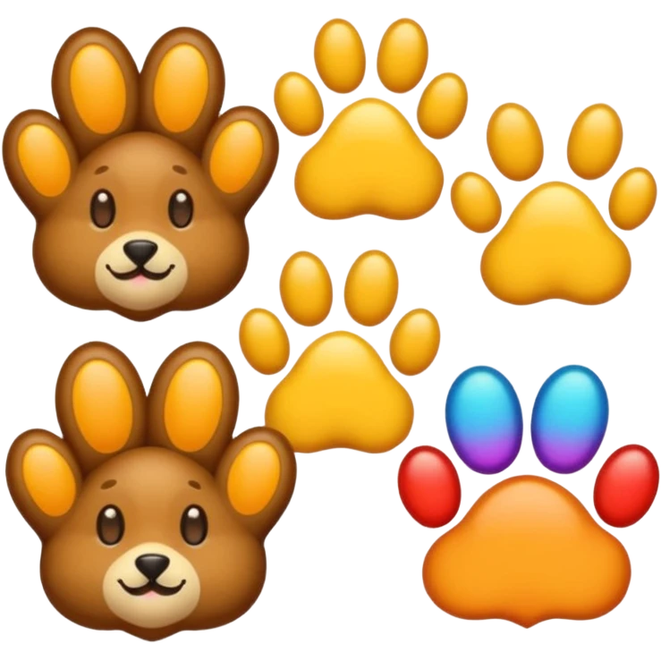 Paws with elements of others emoji emoji