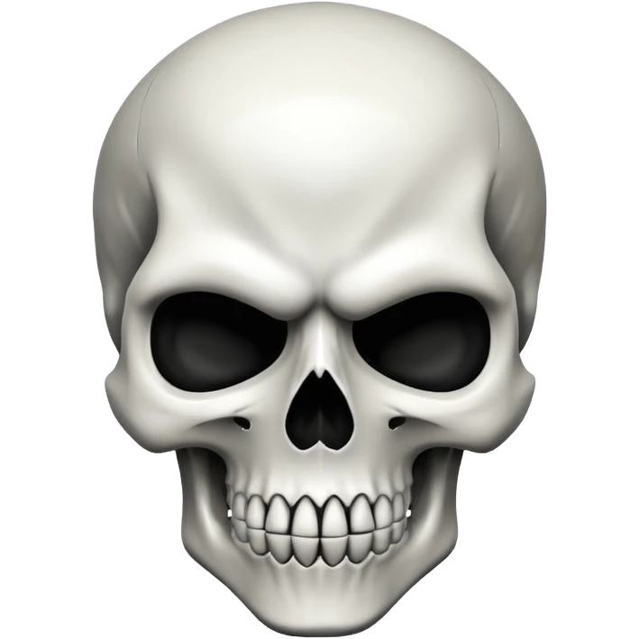 The image shows a stylized skull graphic with an angular and aggressive design. emoji
