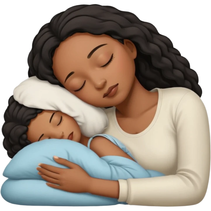 black woman sleeping emoji