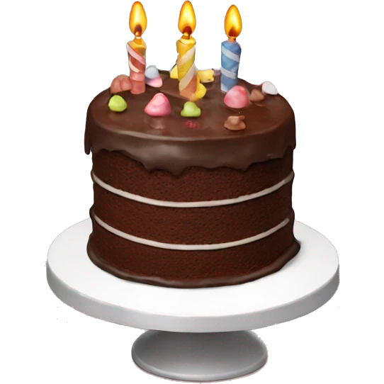 chocolate birthday cake  emoji
