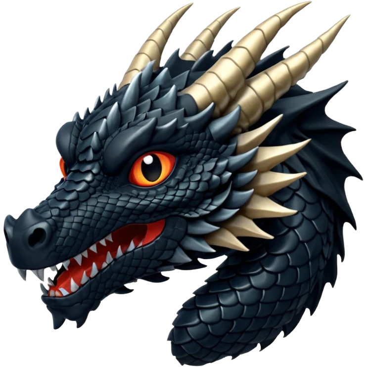 

black dragon head emoji