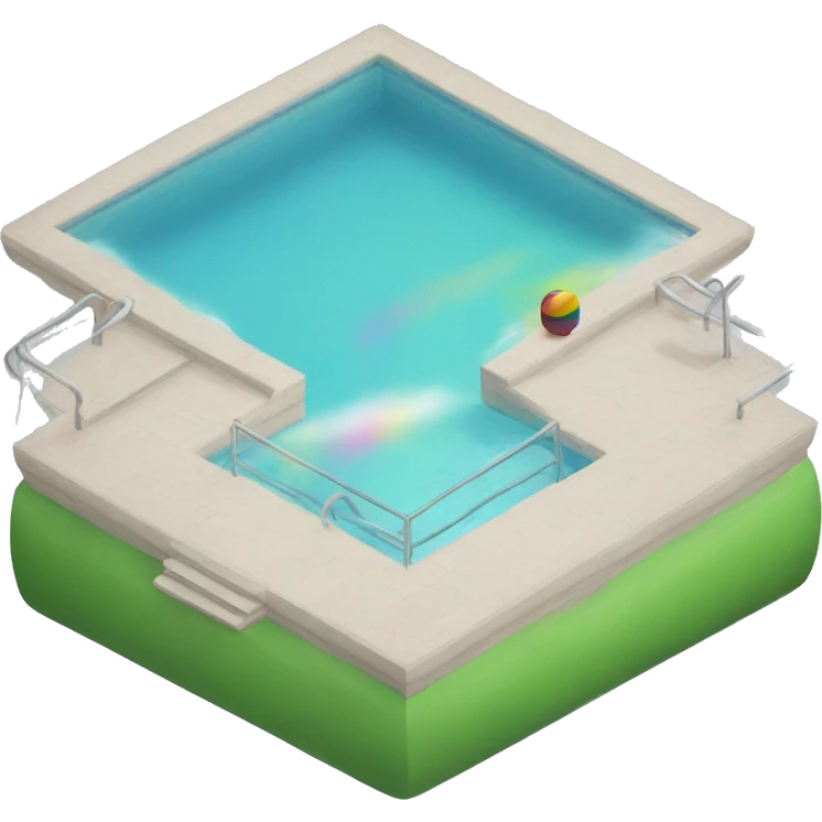 A pool thats rainbow emoji