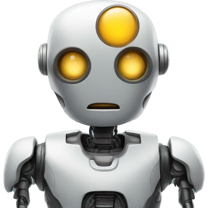 Robot emoji with its mind blown emoji