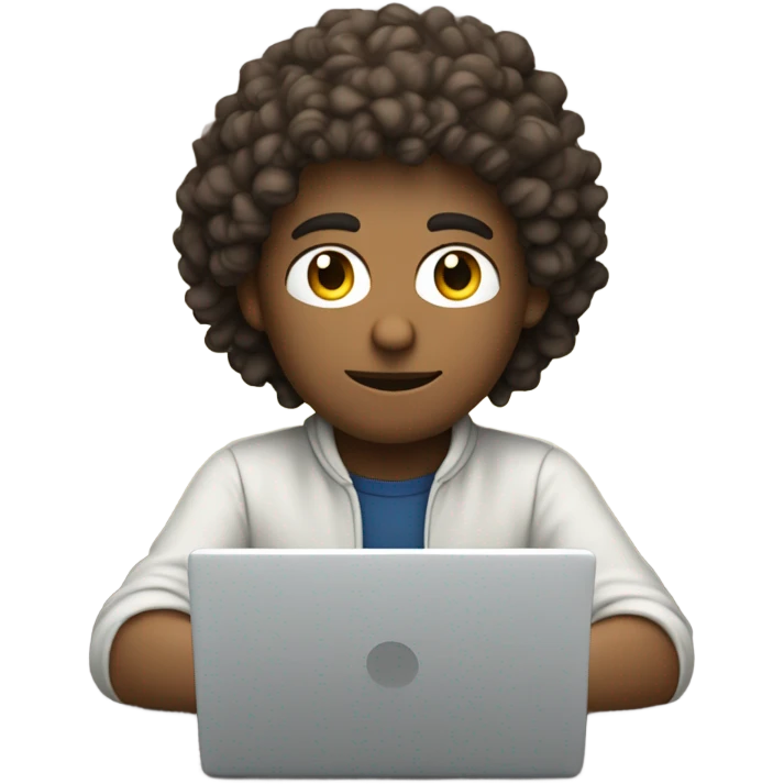 curly programmer man emoji