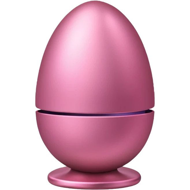 smooth pink metal egg with flared base emoji