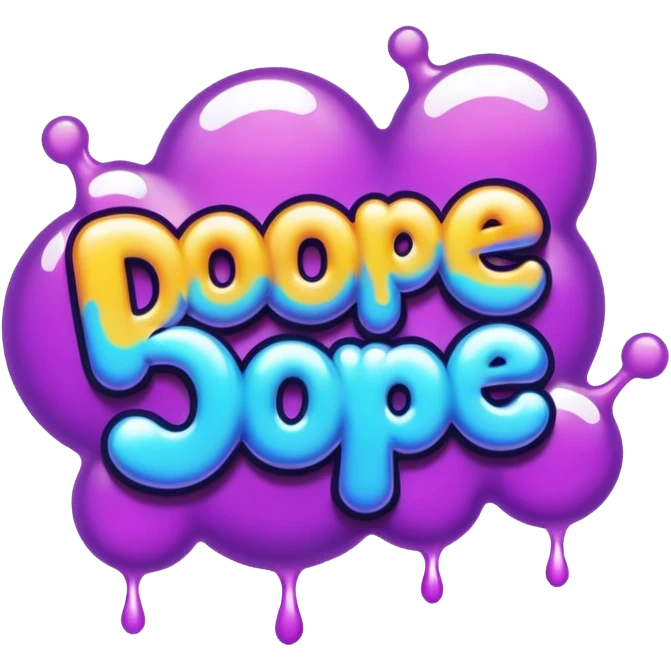the word DOPE emoji