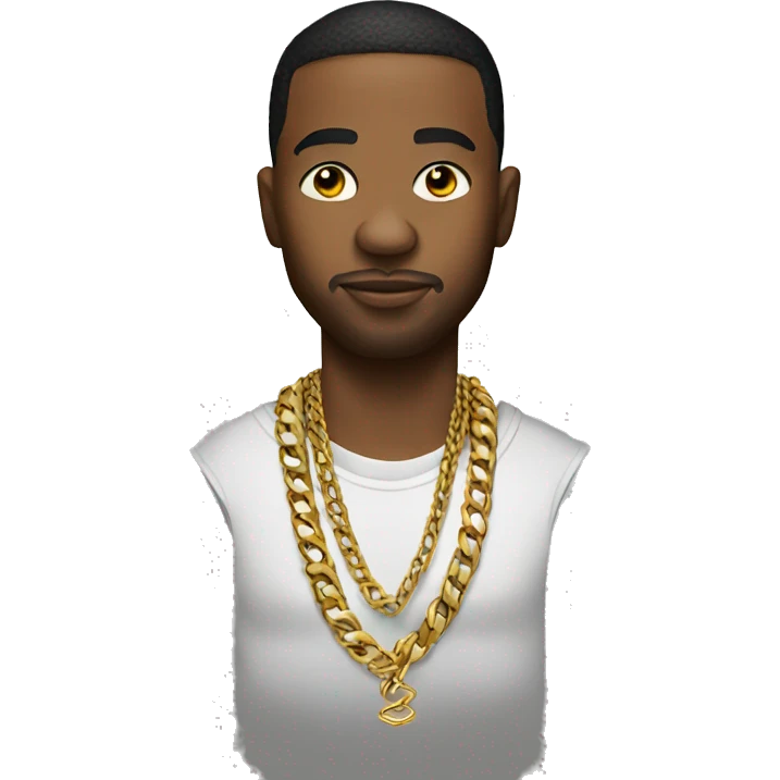rapper with necklace  emoji