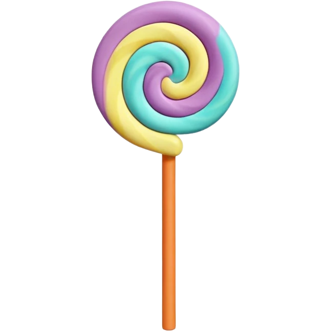 lollipop, claymation style, matte plasticine, pastel colors, visible fingerprints emoji