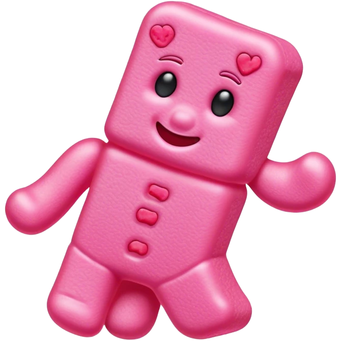 Pink sour patch kid emoji