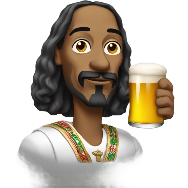 Snoop dogg holding mexican beer emoji