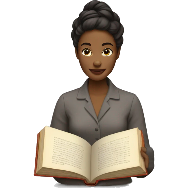femme agée qui lit un livre emoji