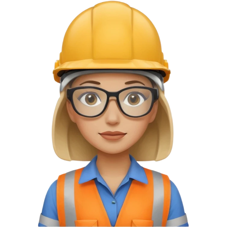 UN EMOJI DE ARQUITECTA, CON SU CASCO emoji