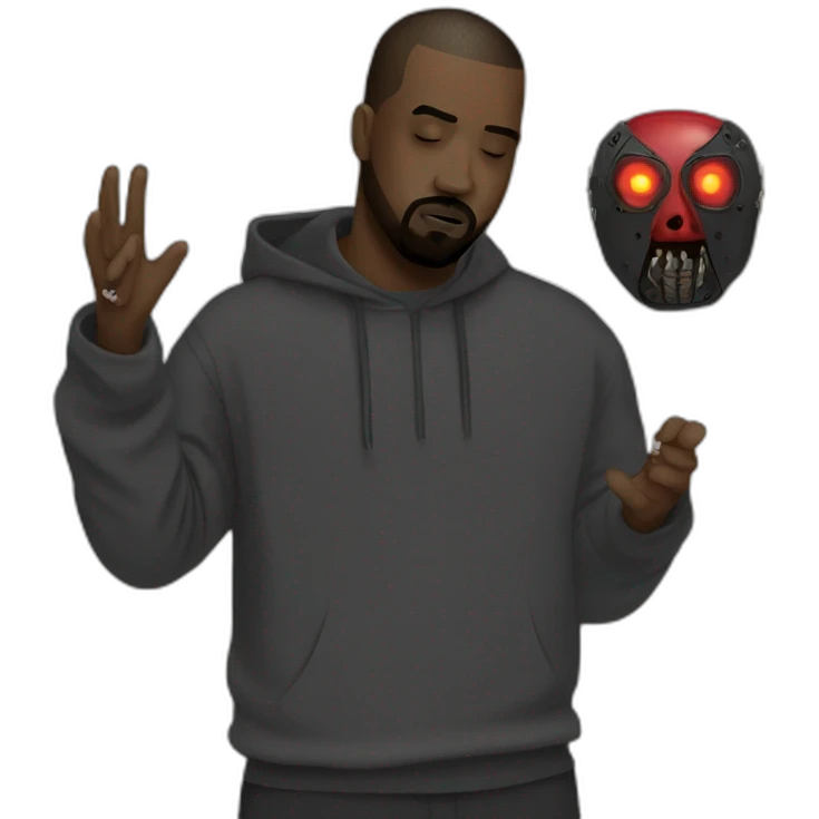 kanye west with slipknot emoji