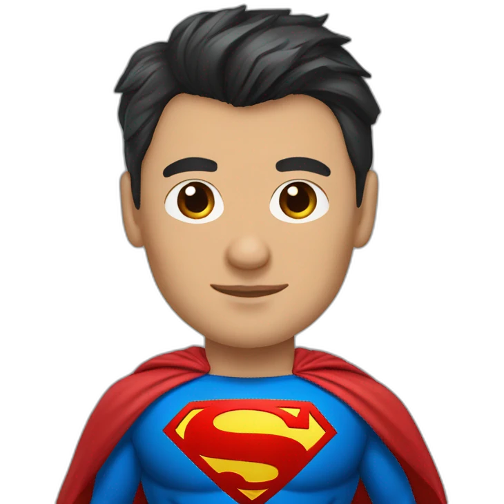 SuperHero Kazakh man superman emoji
