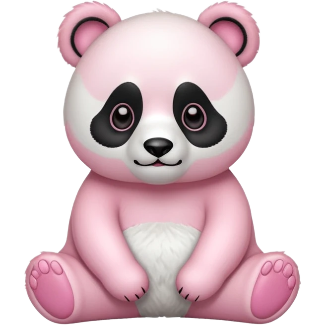 Pastel pink panda emoji
