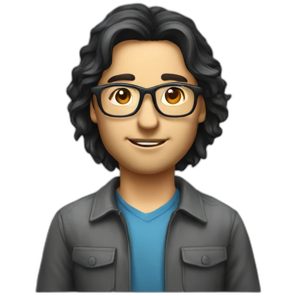 dark hair glasses technical expert vc investor casual emoji