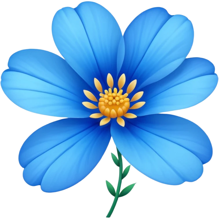 blue flower emoji