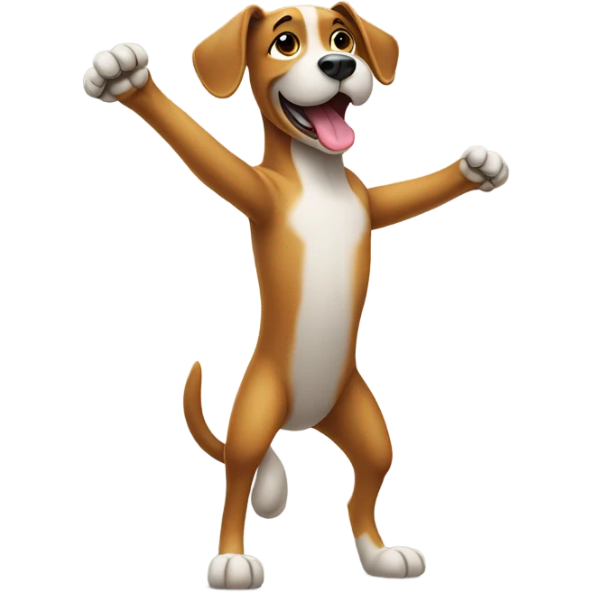 Dog with hands up emoji
