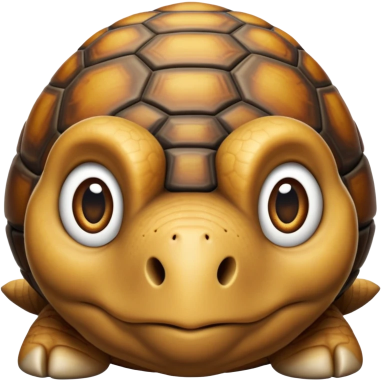 cinematic-tortoise-realistic--emoji,-sturdy-domed-shell-in-rich-earthy-tones,,-wrinkled-wise-face-peering-ahead-with-calm-determination,-cute large-eyes-reflecting-centuries of wisdom, zoomed into its face emoji