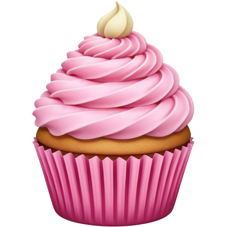 Cupcake with pink icing emoji