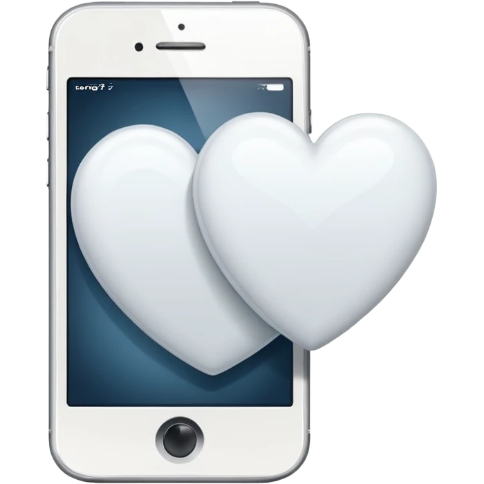 아이폰 화이트 하트 emoji