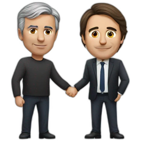 Mourinho holding hands with Conte emoji