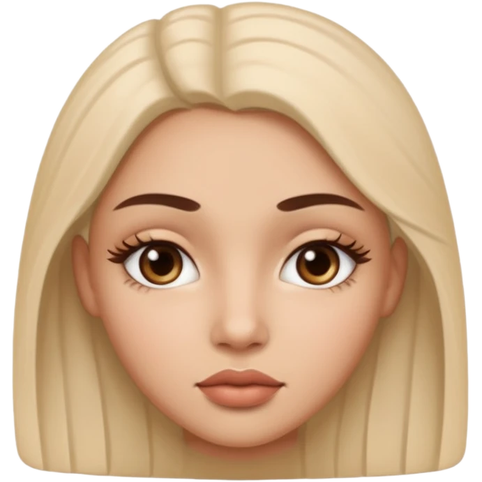racially ambiguous female face emoji
