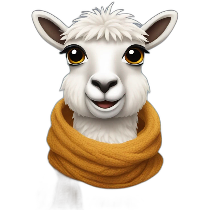 Lama with scarf emoji