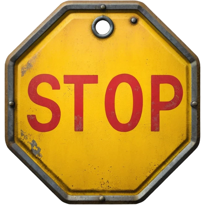 yellow stop sign emoji