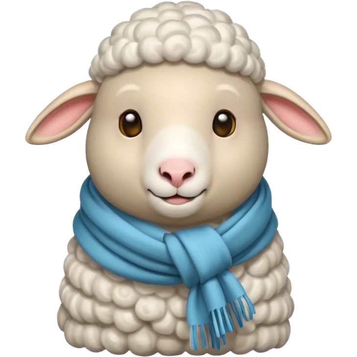 sheep with scarf emoji