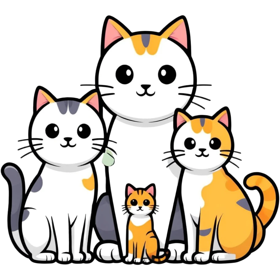 Cat family emoji