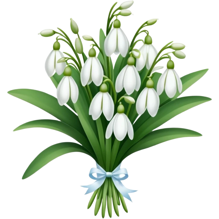 bouquet of snowdrop flowers emoji