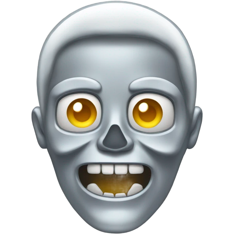 Sceleton made out of chrome emoji