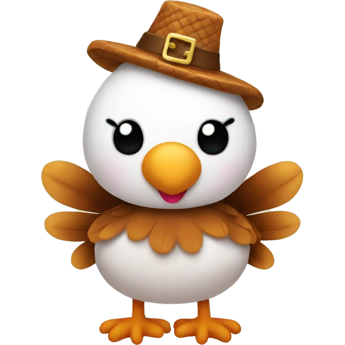 Hello kitty dressed as a turkey  emoji