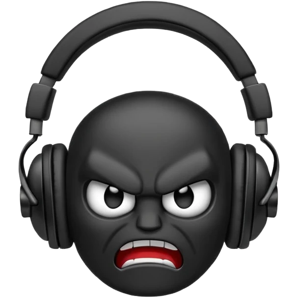 angry headphones emoji