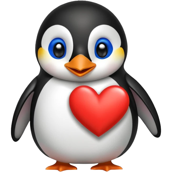Pingüino enamorado  emoji