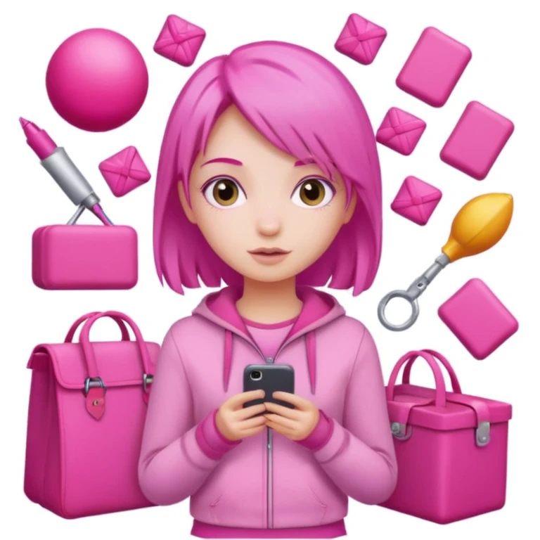 girl everything pink emoji