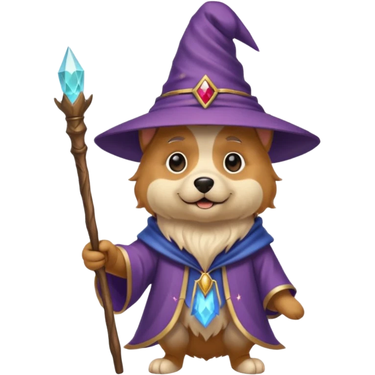 Dog wizard emoji