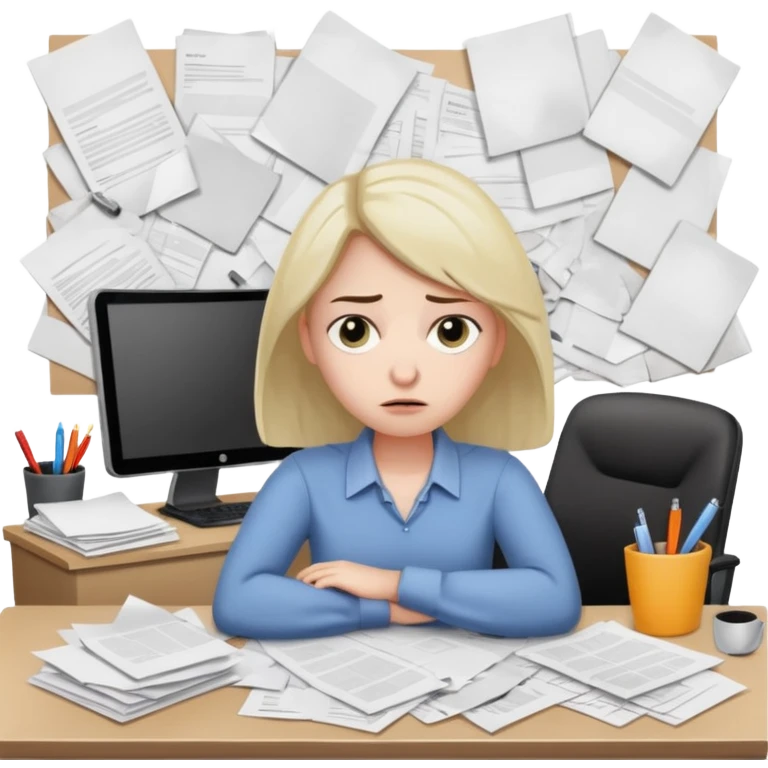 Cringe overworked worker emoji