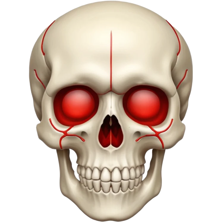 Skull With border red outline  emoji