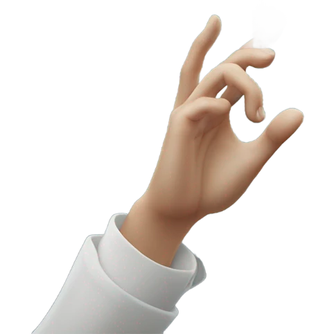 Smoke with a hand emoji